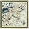 Pañuelo con mapa clásico sueco Pañuelo con mapa clásico sueco