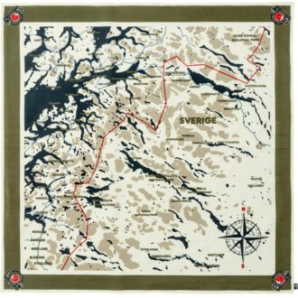 Pañuelo con mapa clásico sueco Pañuelo con mapa clásico sueco